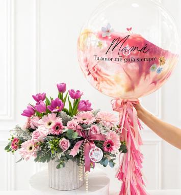 Suspiro de tulipanes + globo
